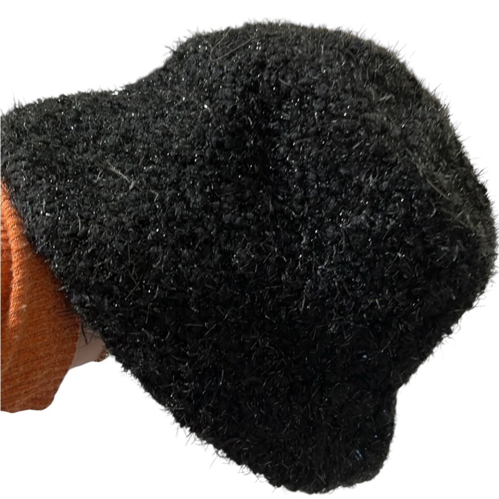 Cejon one size black one size bucket hat with silver threading a bit of sparkle